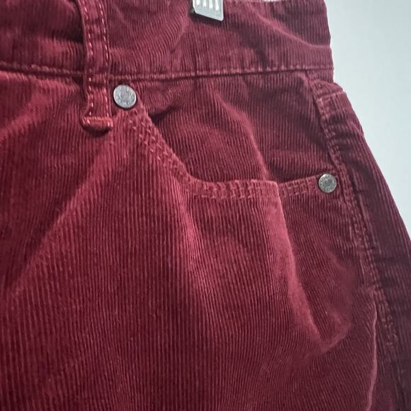 Talbots Flawless Five Pocket Corduroy Pants Size 10 Straight Curvy Burgundy - Picture 6 of 11